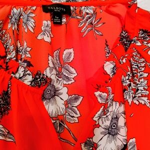 Talbots Women's Floral Red Print Dress